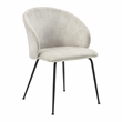 Lexicon Cosimo Metal & Velvet Dining Room set of 2  Side Chair in Beige