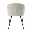 Lexicon Cosimo Metal & Velvet Dining Room set of 2  Side Chair in Beige