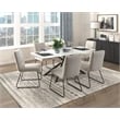 Lexicon Benito Metal & Fabric Dining Room set of 2 Side Chair in Beige