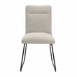Lexicon Benito Metal & Fabric Dining Room set of 2 Side Chair in Beige