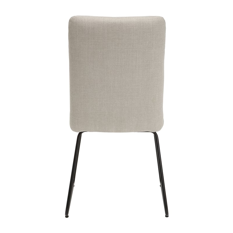 Lexicon Benito Metal & Fabric Dining Room set of 2 Side Chair in Beige
