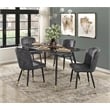 Lexicon Clemente Metal & Velvet Dining Room set of 2 Side Chair in Charcoal