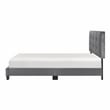 Lexicon Newberry Velvet Full Platform Bed in Dark gray