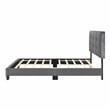 Lexicon Newberry Velvet Full Platform Bed in Dark gray