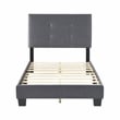 Lexicon Newberry Velvet Twin Platform Bed in Dark gray