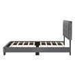 Lexicon Newberry Velvet Twin Platform Bed in Dark gray