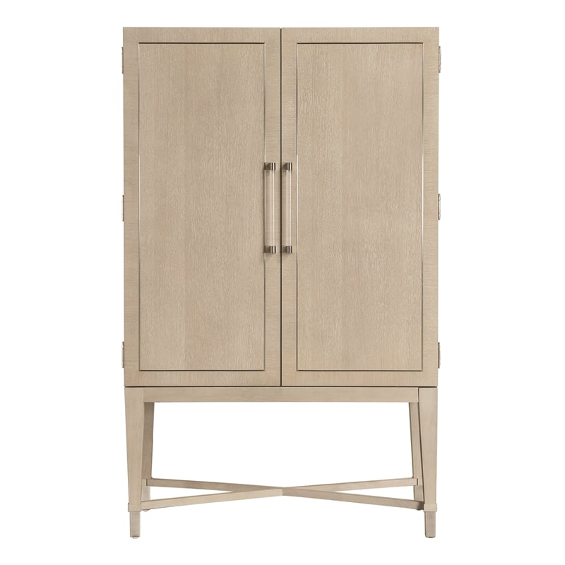 Lexicon Genoa Asian Hardwood Bar Cabinet in Light Oak