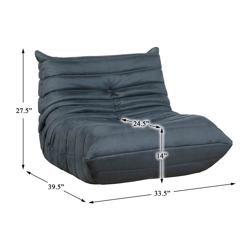 Lexicon Seven Microfiber Accent chair in Charcoal