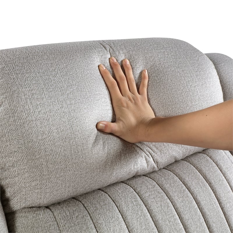 Lexicon Brennen Microfiber Upholstery Reclining Chair in Mist Color