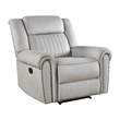 Lexicon Brennen Microfiber Upholstery Reclining Chair in Mist Color