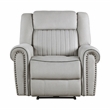Lexicon Brennen Microfiber Upholstery Power Reclining Chair in Mist Color