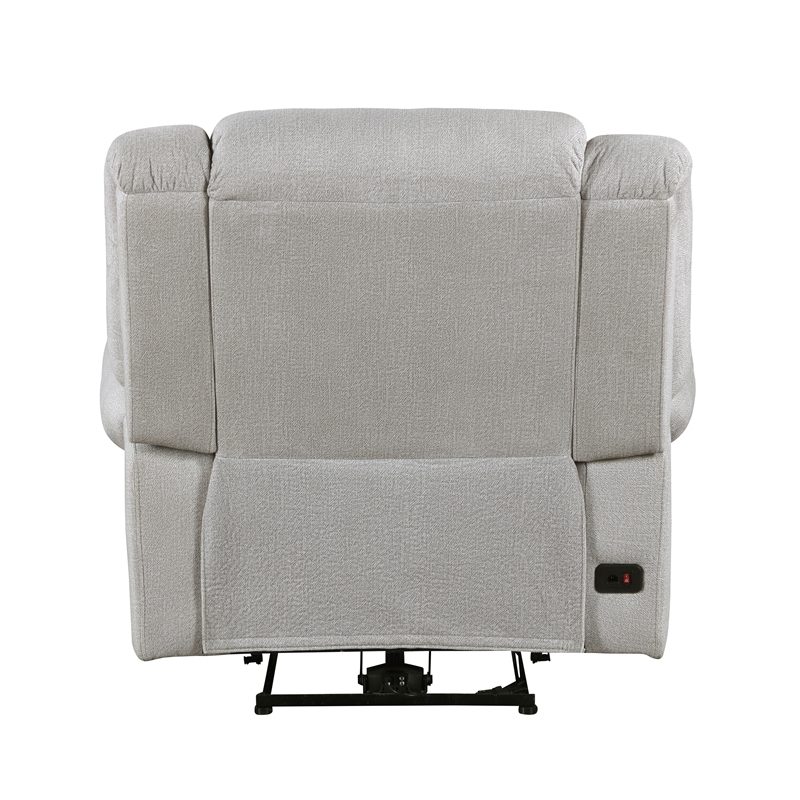 Lexicon Brennen Microfiber Upholstery Power Reclining Chair in Mist Color