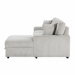 Lexicon Marsh Corduroy 2-Piece Sectional with Right Chaise in Gray