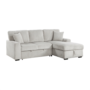 Lexicon Marsh Corduroy 2-Piece Sectional with Right Chaise in Gray