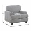 Lexicon Bradford Chenille Fabric Chair in Gray