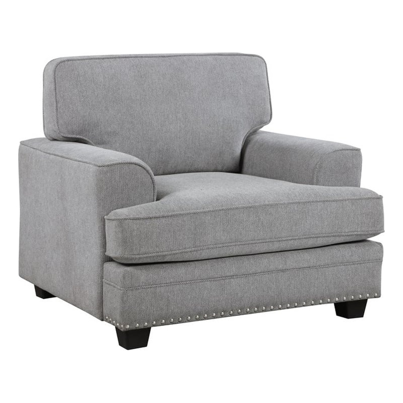 Lexicon Bradford Chenille Fabric Chair in Gray