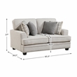 Lexicon Bradford Chenille Love Seat in Sand
