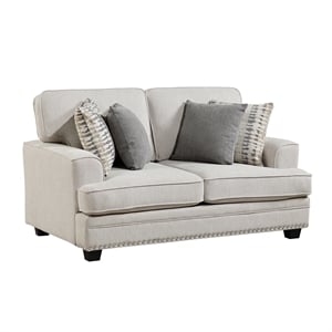 Lexicon Bradford Chenille Love Seat in Sand