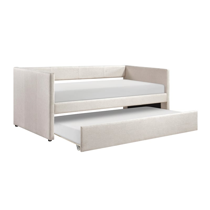 Lexicon Trudy Textured Daybed with Trundle in Beige