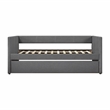 Lexicon Trudy Textured Daybed with Trundle in Dark gray