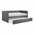 Lexicon Trudy Textured Daybed with Trundle in Dark gray