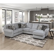 Lexicon Kieran Chenille 2-Piece Reversible Sectional in Gray