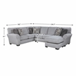 Lexicon Kieran Chenille 2-Piece Reversible Sectional in Gray