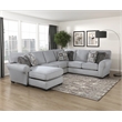 Lexicon Kieran Chenille 2-Piece Reversible Sectional in Gray