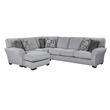 Lexicon Kieran Chenille 2-Piece Reversible Sectional in Gray