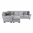Lexicon Kieran Chenille 2-Piece Reversible Sectional in Gray