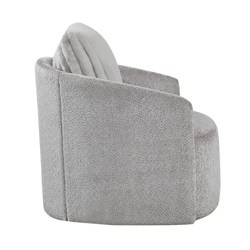 Lexicon Francine Chenille Swivel Chair in Gray