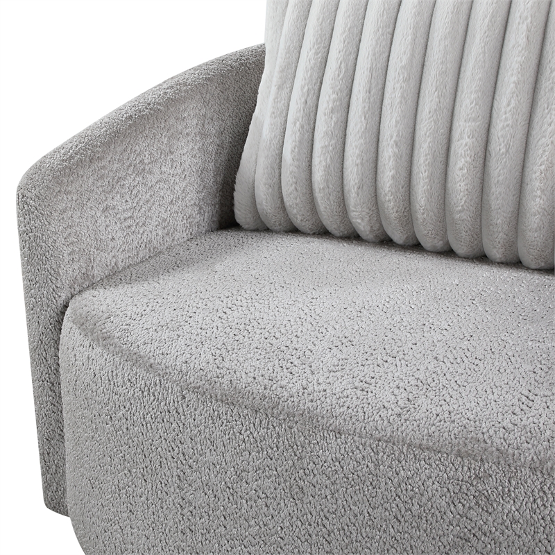 Lexicon Francine Chenille Swivel Chair in Gray