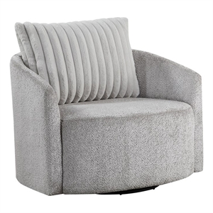 Lexicon Francine Chenille Swivel Chair in Gray