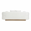 Lexicon Novella Sherpa Fabric Sofa in White