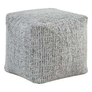 Lexicon Easley Chenille Fabric Upholstery Pouf in Multi-color