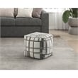 Lexicon Monica  Jacquard Fabric Upholstery Pouf in Multi-color