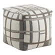 Lexicon Monica  Jacquard Fabric Upholstery Pouf in Multi-color