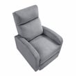 Lexicon Maye Corduroy Push Back Reclining Chair in Dark Gray