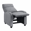 Lexicon Maye Corduroy Push Back Reclining Chair in Dark Gray