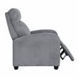 Lexicon Maye Corduroy Push Back Reclining Chair in Dark Gray