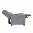 Lexicon Maye Corduroy Push Back Reclining Chair in Dark Gray