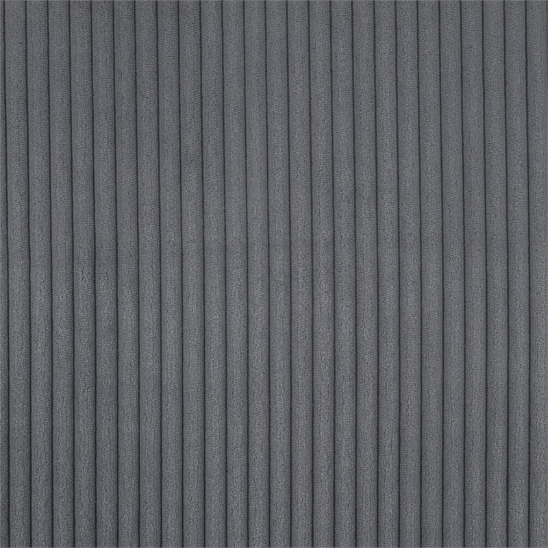 Lexicon Maye Corduroy Push Back Reclining Chair in Dark Gray