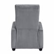 Lexicon Maye Corduroy Push Back Reclining Chair in Dark Gray