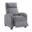 Lexicon Maye Corduroy Push Back Reclining Chair in Dark Gray
