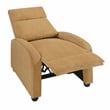 Lexicon Maye Corduroy Push Back Reclining Chair in Yellow