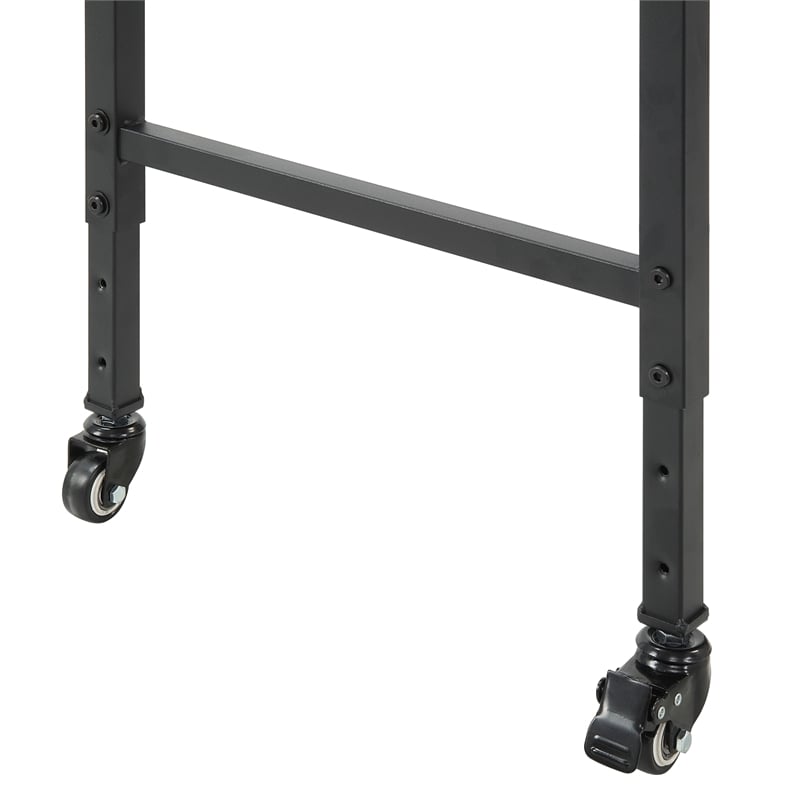 Lexicon Sumter Adjustable Height Over-The-Bed Desk with Castors in Rustic Brown