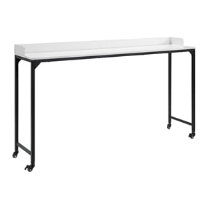 Lexicon Sumter Adjustable Height Over-The-Bed Desk with Castors in White