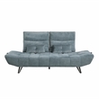Lexicon Quonsett Chenille Sofa with Adjustable Seat Depth and Headrests in Blue