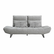 Lexicon Quonsett Chenille Sofa with Adjustable Seat Depth and Headrests in Gray