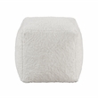 Lexicon Celina Fur Fabric Pouf in Off White